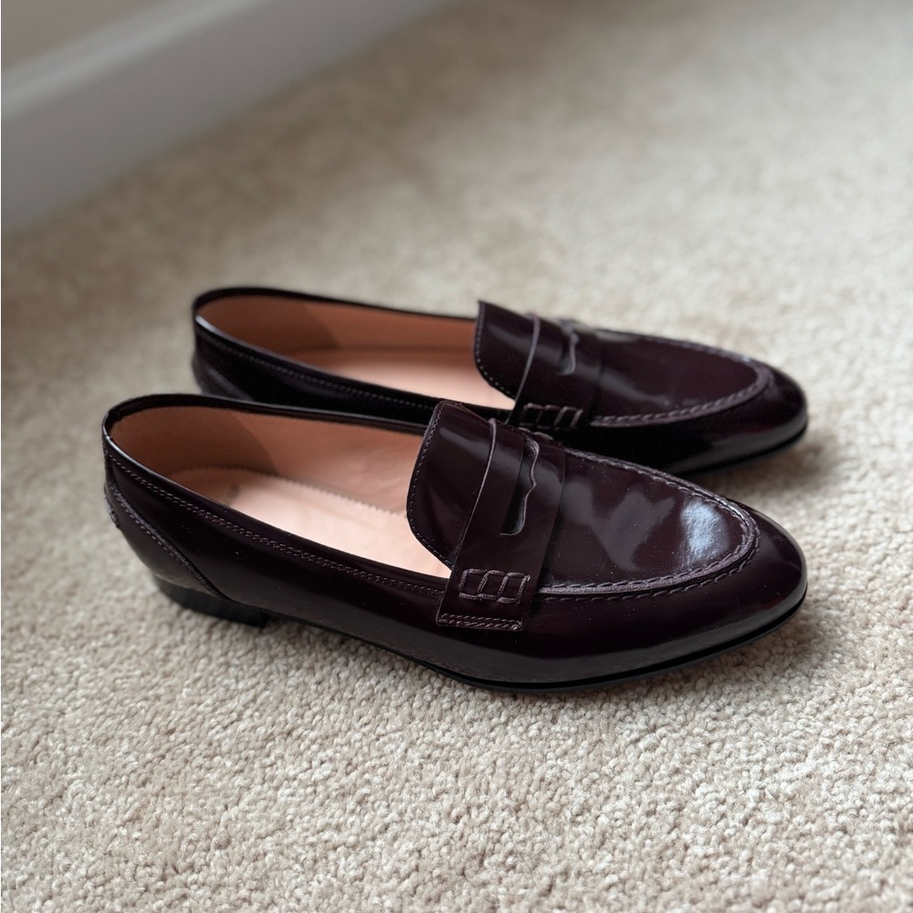 J.Crew Burgundy Penny Loafers
